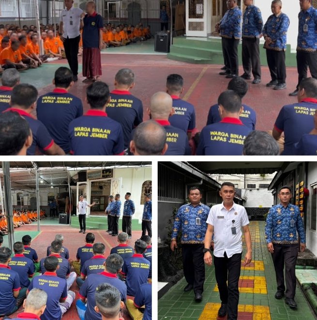 Kalapas Jember Tegaskan Pelayanan Gratis dan Tanpa Diskriminasi Dihadapan Ratusan Warga Binaan