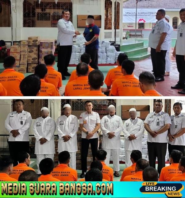 Pastikan Hak Dasar WBP Terpenuhi, Kalapas Jember Pimpin Pembagian Pakian Ibadah & Perlengkapan Mandi