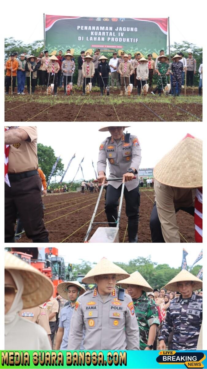 Kapolresta Banyuwangi Dorong Penguatan Ketahanan Pangan Lewat Penanaman Jagung Kuartal IV 2025