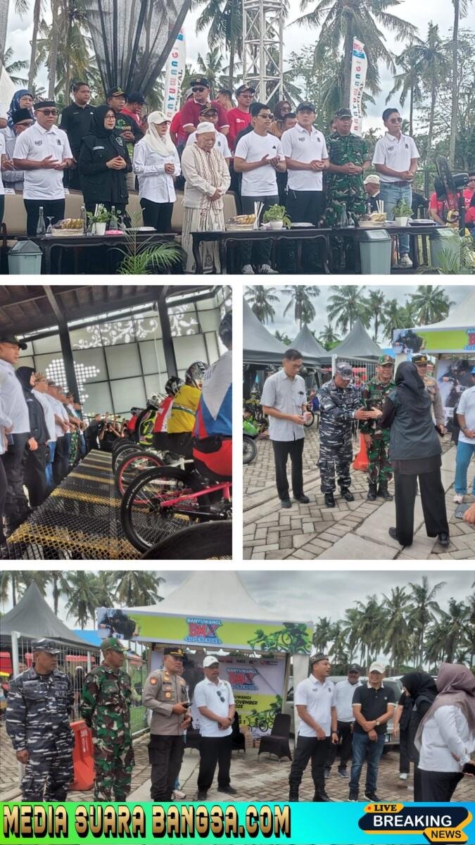 Kasdim 0825 Banyuwangi Hadiri Pembukaan Kejuaraan Supercross BMX Banyuwangi Hari Ke-I di Sirkuit Internasional BMX Muncar