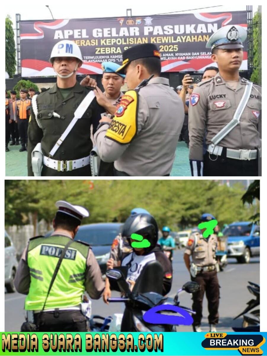 Hari Pertama Operasi Zebra Semeru 2025 di Banyuwangi Berlangsung Aman dan Terkendali