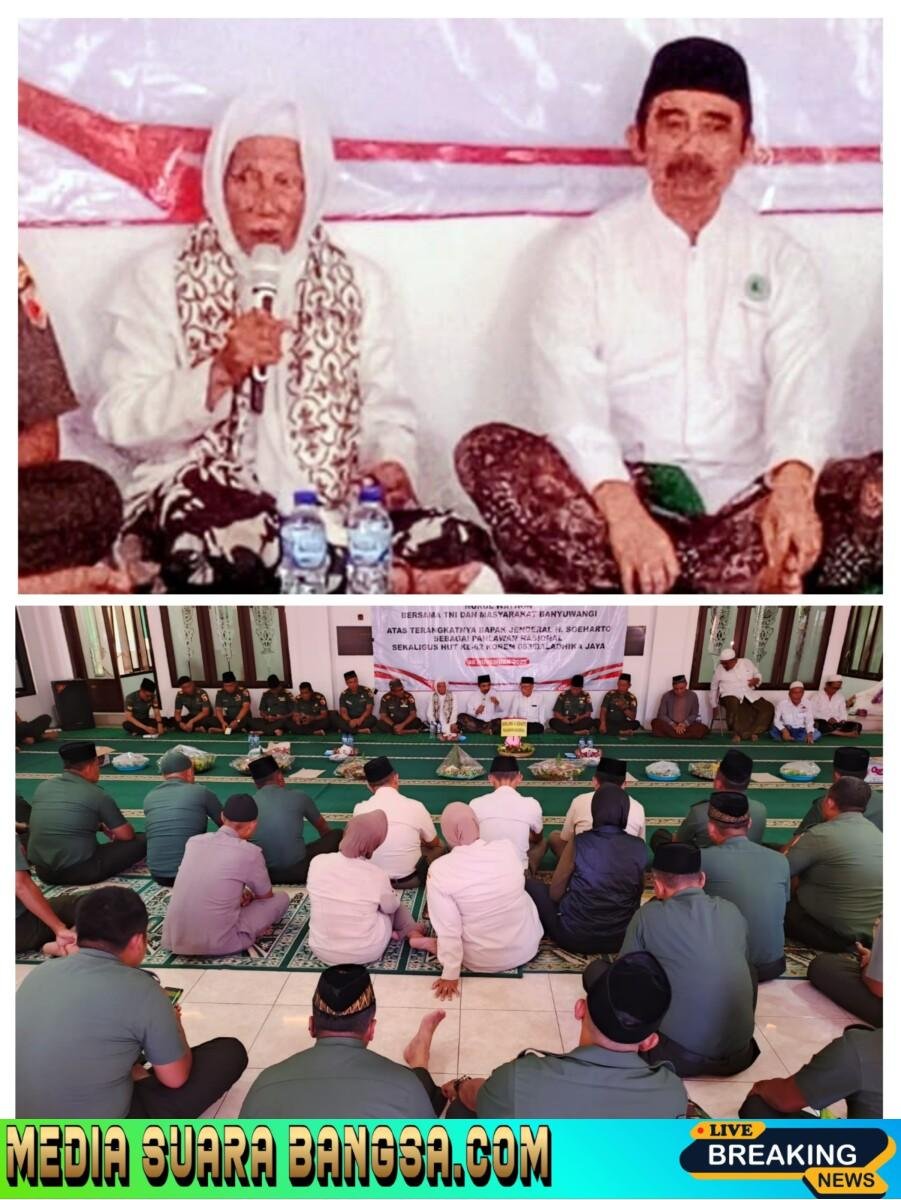 Kodim 0825 Banyuwangi Peringati HUT Korem 083/Baladhika Jaya ke-62 dan Tasyakuran atas Penganugerahan Pahlawan Nasional untuk Soeharto, Majelis Dzikir Nurul Wathon memperkuat suasana religius