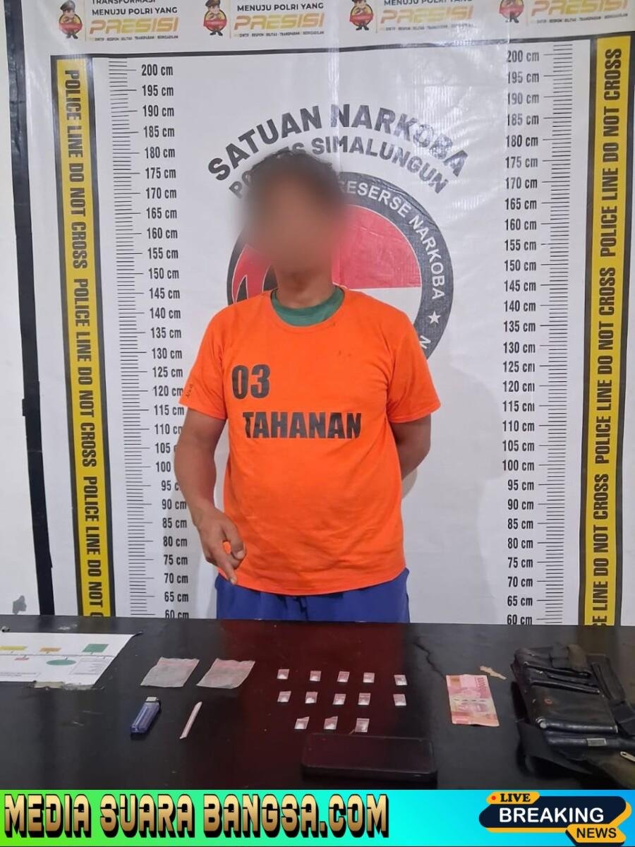 Kerja Keras Membuahkan Hasil! Sat Narkoba Polres Simalungun Berhasil Ringkus Pengedar Sabu Beserta 2,69 Gram Barang Bukti