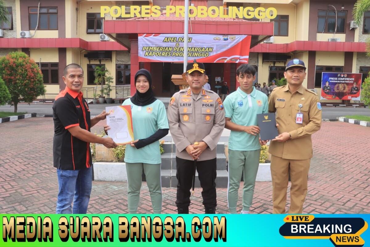 Kapolres Probolinggo Beri Penghargaan Dua Atlet Arung Jeram yang Melawan Begal