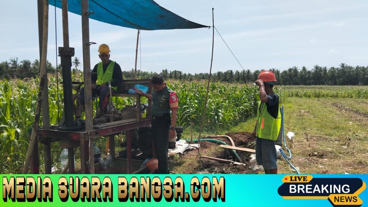 Babinsa Desa Wonosobo monitoring rencana pembuatan sumur bor untuk dukung irigasi pertanian