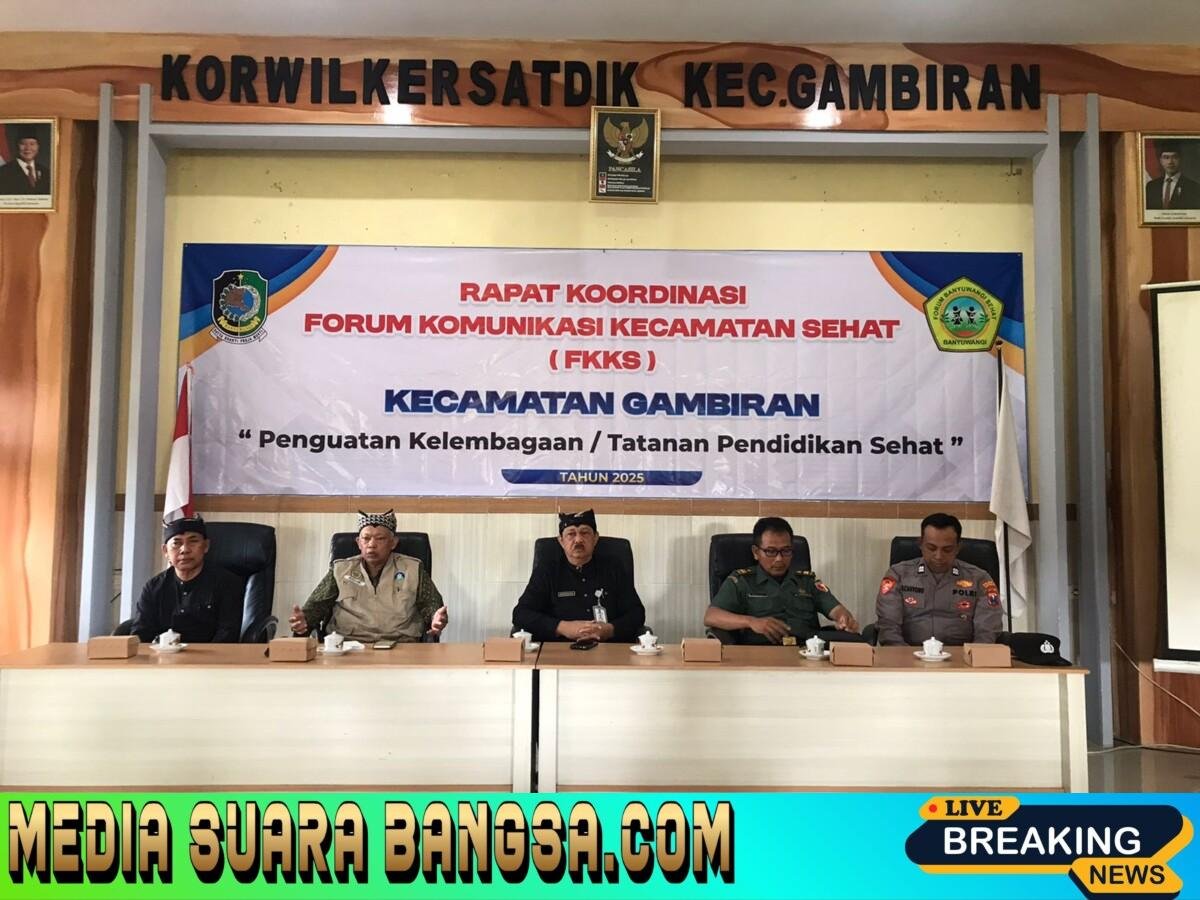 Bati Tuud Koramil 0825/06 Gambiran Perkuat Sinergi Lintas Sektor di Forum Kecamatan Sehat.