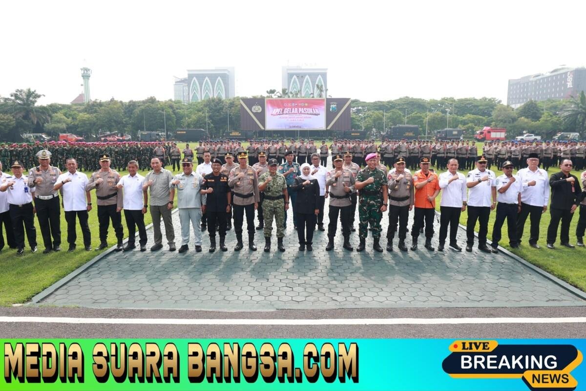Polda Jatim dan Forkopimda Gelar Apel Siaga Bencana Serentak Hadapi Cuaca Ekstrem