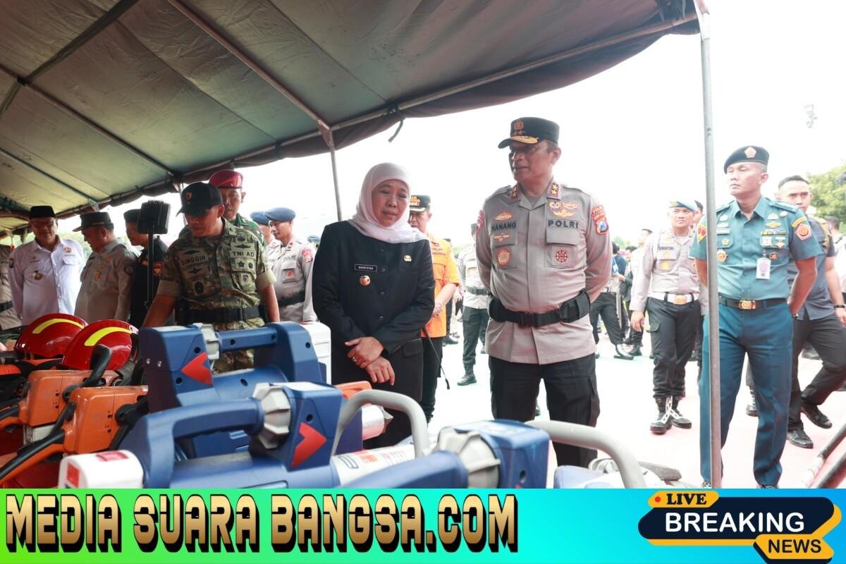 Kapoda Jatim Bersama Gubernur Tinjau Kesiapan Alat Mitigasi Bencana Hadapi Cuaca Ekstrem