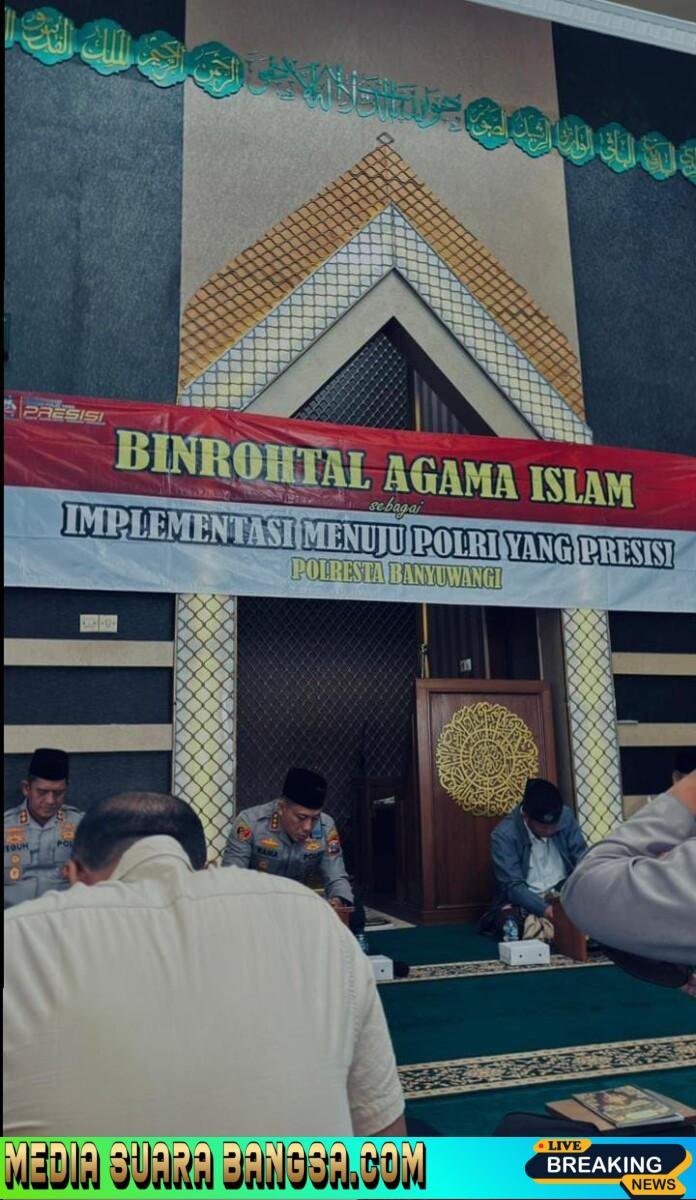 Kapolresta Banyuwangi Pimpin Binrohtal Islam, Perkuat Mental dan Spirit Presisi Anggota Polri