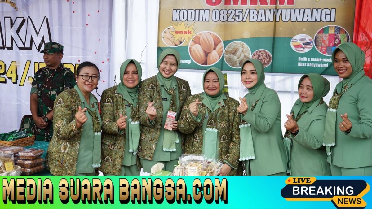 Persit Kartika Chandra Kirana Kodim 0825/Banyuwangi Pukau Pengunjung dengan Produk UMKM Khas Osing di Penutupan TMMD ke-126
