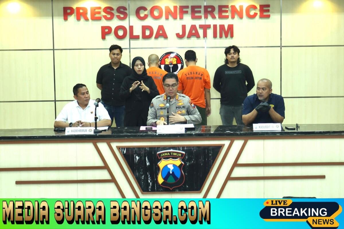 Polda Jatim Ungkap Sindikat Pencurian Bersenjata di Minimarket Lintas Provinsi