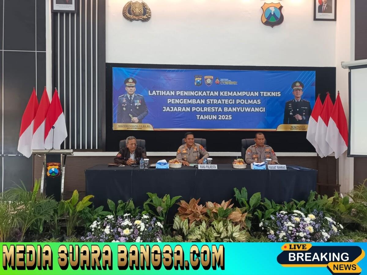 Polresta Banyuwangi Gelar Pelatihan Polisi RW, 138 Personel Dibekali Komunikasi hingga Restorative Justice