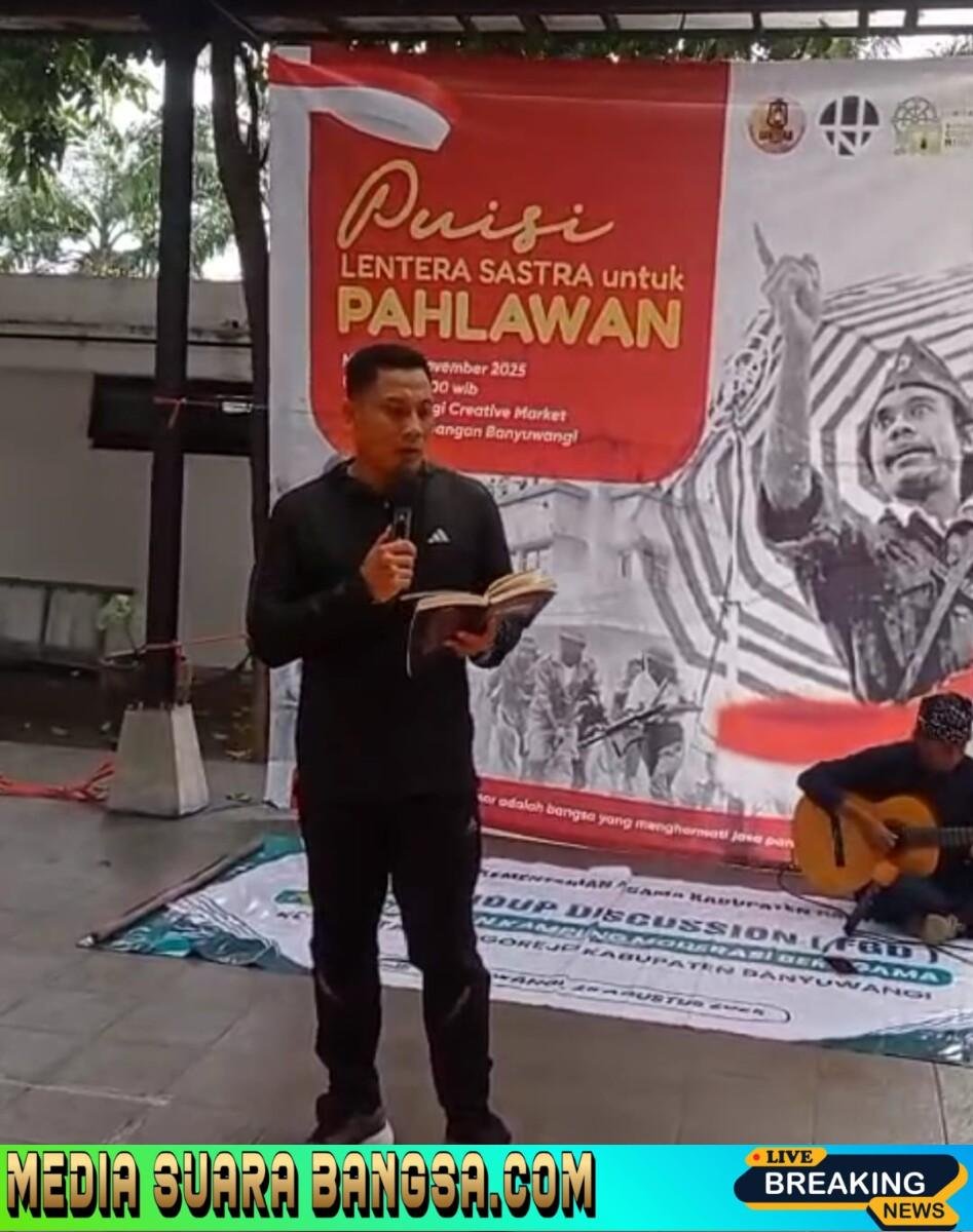 Kapolresta Banyuwangi Membacakan Puisi untuk Pahlawan di Car Free Day