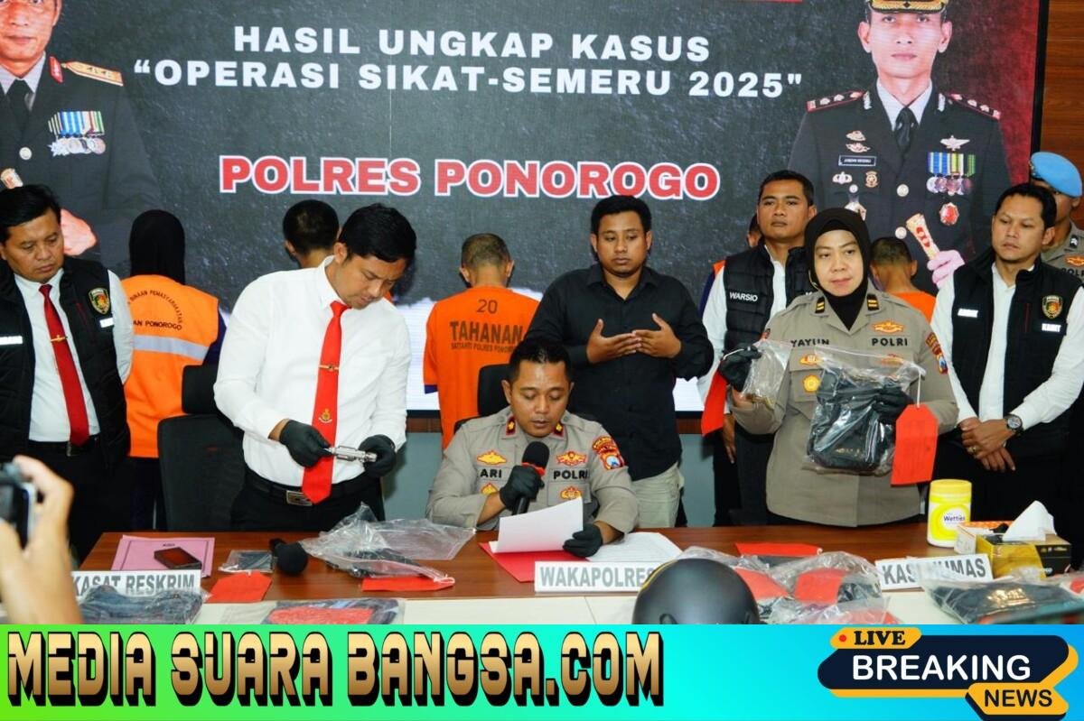 Polres Ponorogo Amankan Pasutri Diduga Jual Senpi Rakitan