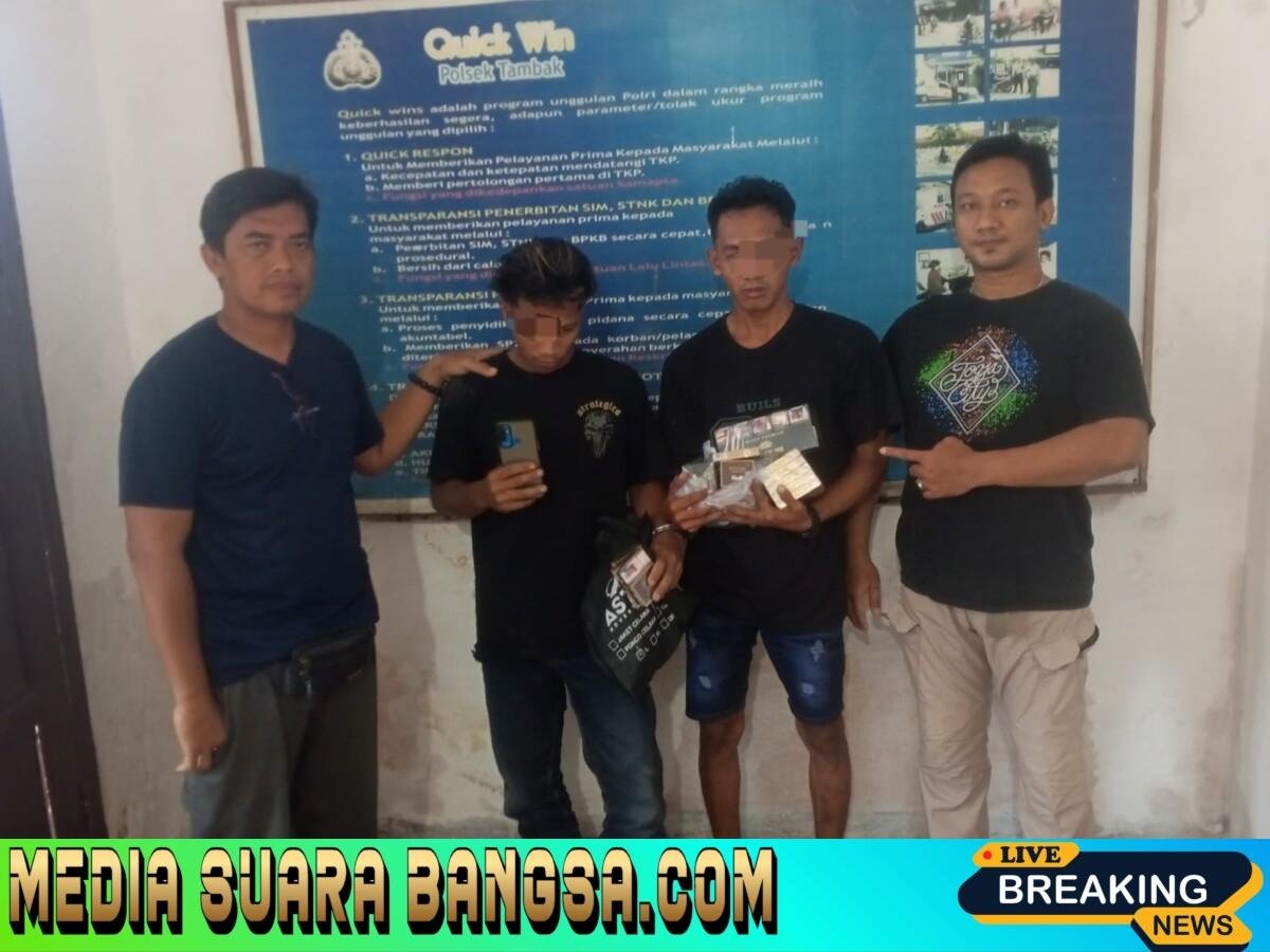 Polsek Tambak Amankan Dua Pelaku Curat Toko di Telukjati Dawang Gresik