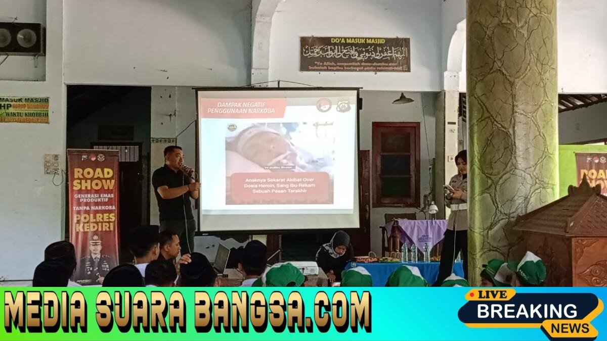 Road Show : Polres Kediri Beri Edukasi Bahaya Narkoba kepada Para Santri