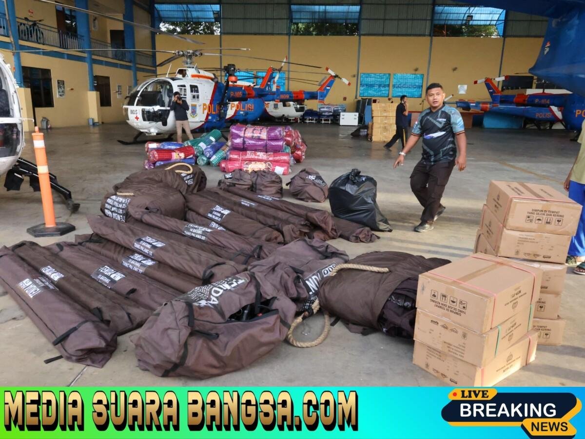Polri Kirim Ribuan Paket Kebutuhan dan Peralatan SAR ke Aceh, Sumut, dan Sumbar
