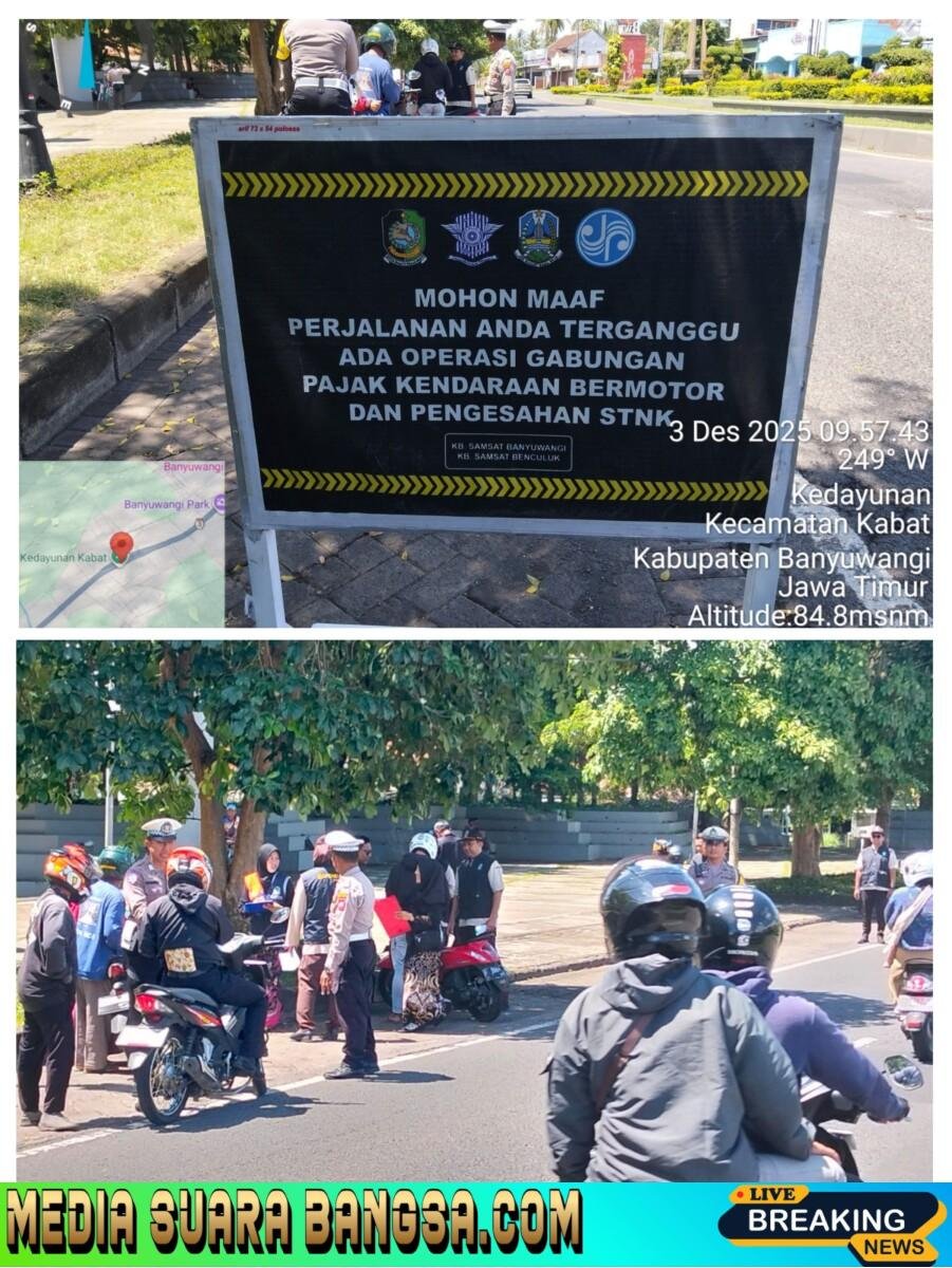 Operasi Pajak Kendaraan Digelar di Kedayunan, Program Resmi Bapenda Banyuwangi