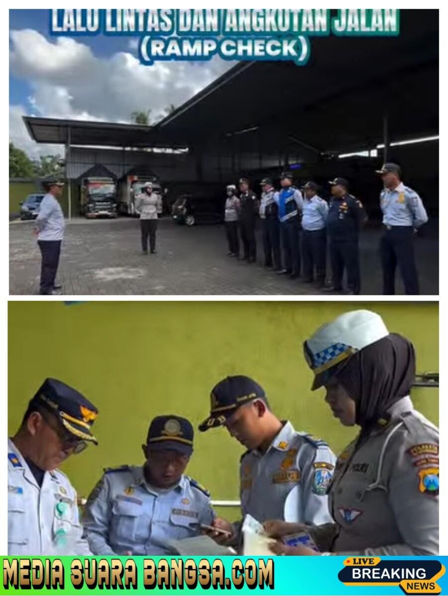 Jelang NATARU, Satlantas Polresta Banyuwangi dan Dishub Gelar Ramp Check Angkutan Umum untuk Pastikan Keamanan Penumpang