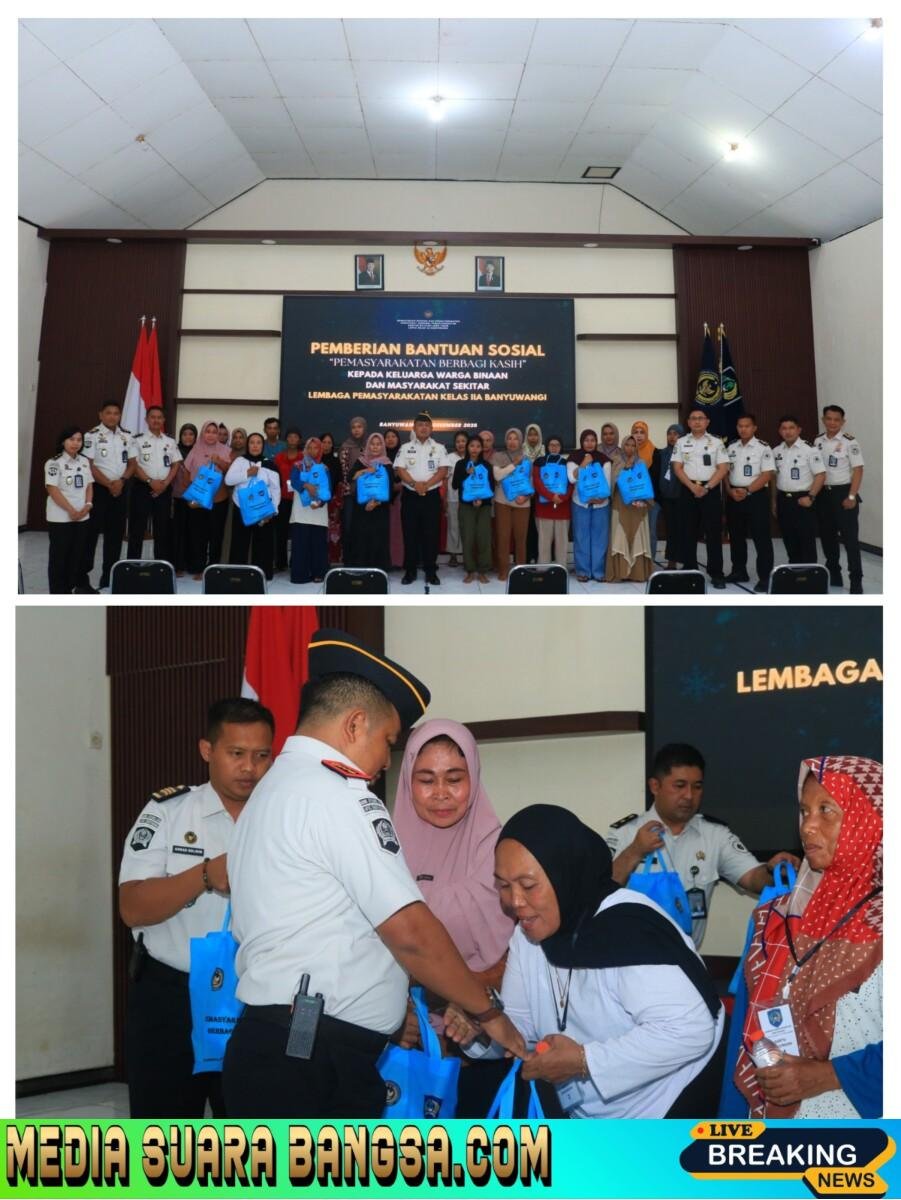 Wujud Kepedulian, Lapas Banyuwangi Salurkan Paket Sembako untuk Keluarga Warga Binaan