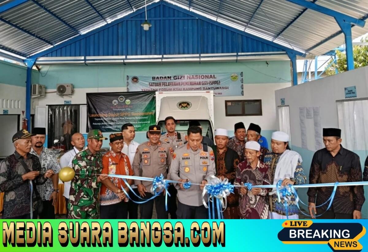 Kapolresta Banyuwangi Resmikan SPPG Yayasan Forum Kyai Kampung di Muncar
