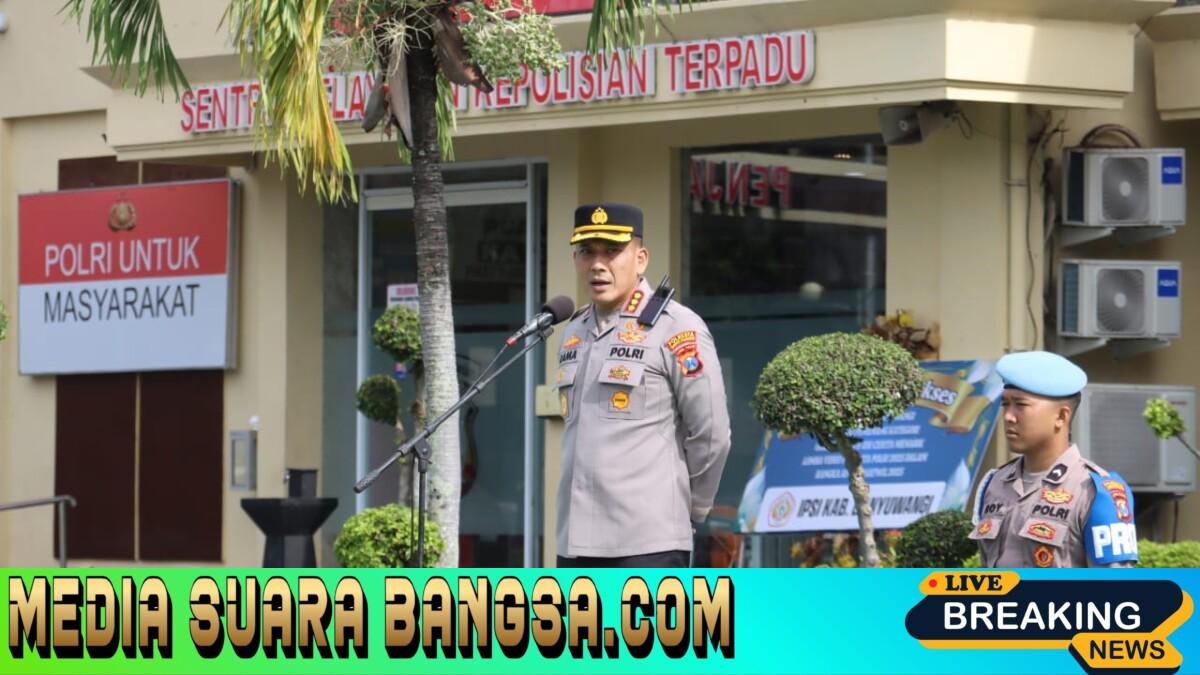 Apel Jam Pimpinan, Kapolresta Banyuwangi Tekankan Kesiapan Jelang Operasi Lilin 2025