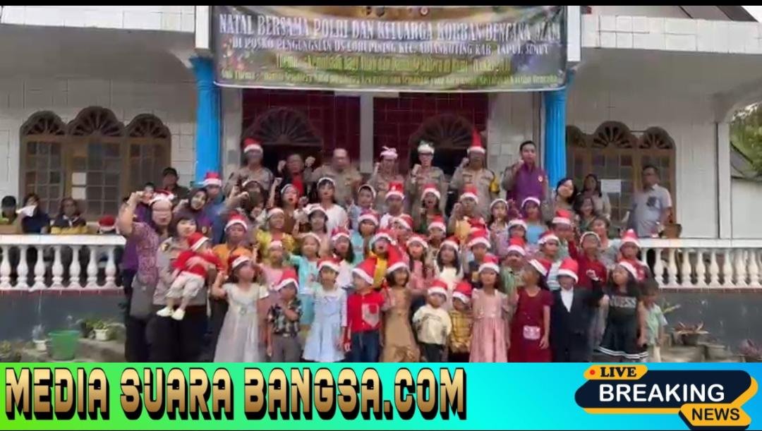 Rayakan Natal Bersama Warga Terdampak Bencana, Polri Hadir di Dua Gereja HKBP Tapanuli Utara