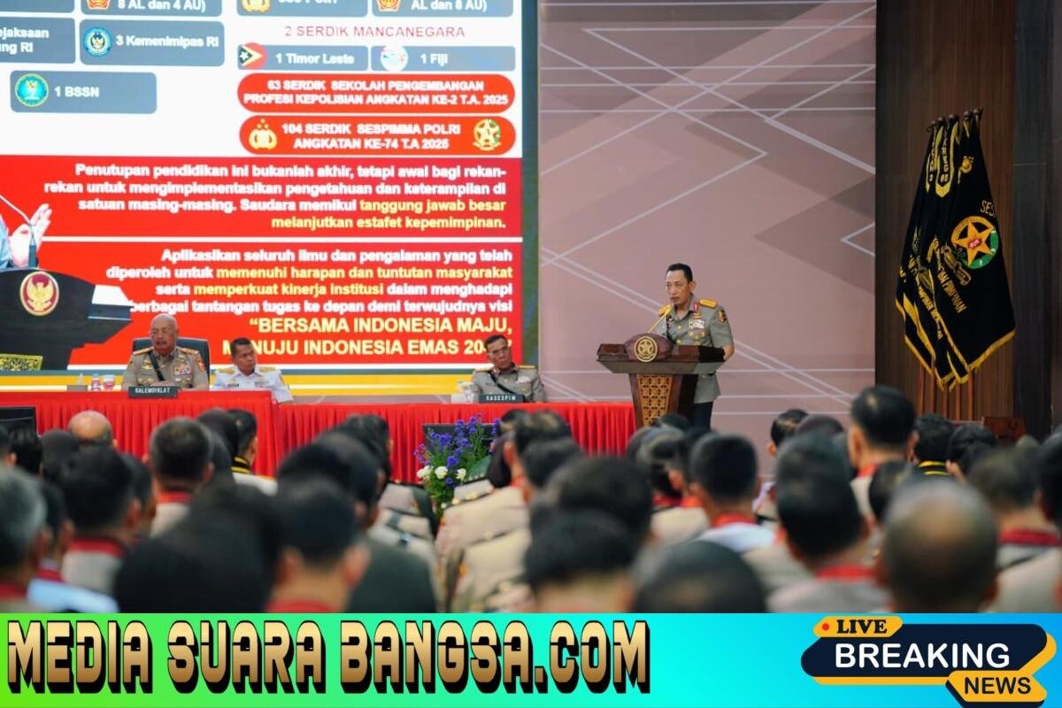 Kapolri Pimpin Penutupan Pendidikan Sespim Polri Tahun Ajaran 2025 di Lemdiklat Polri