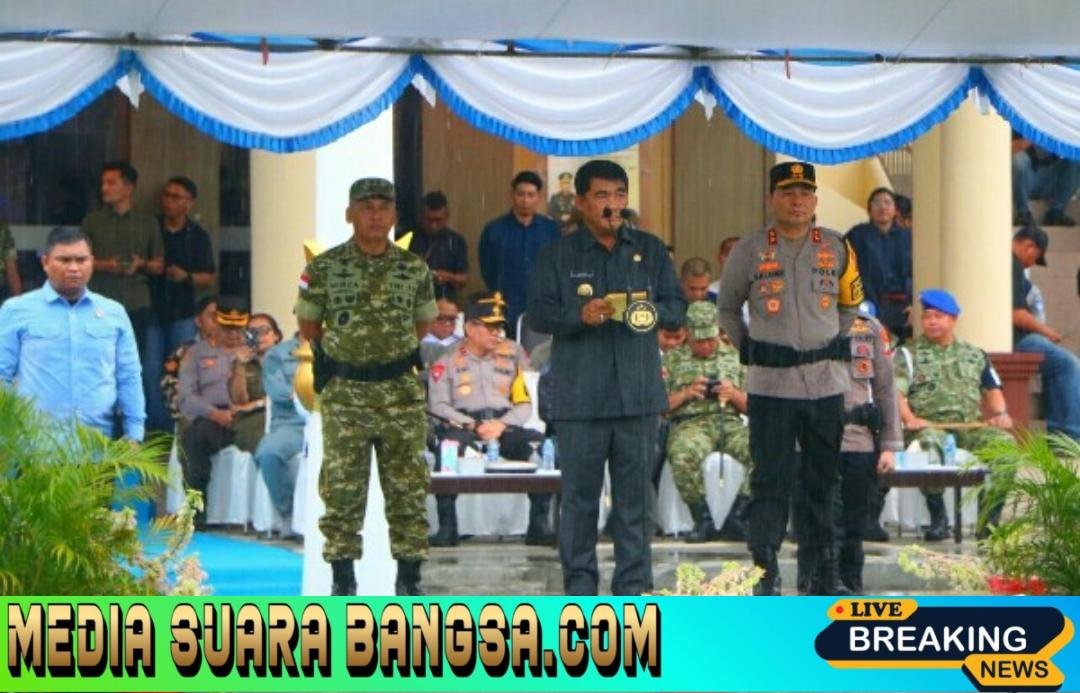 Sinergi Tanpa Batas, Gubernur Sulut Bersama Kapolda dan Pangdam Pimpin Apel Operasi Lilin Samrat 2025