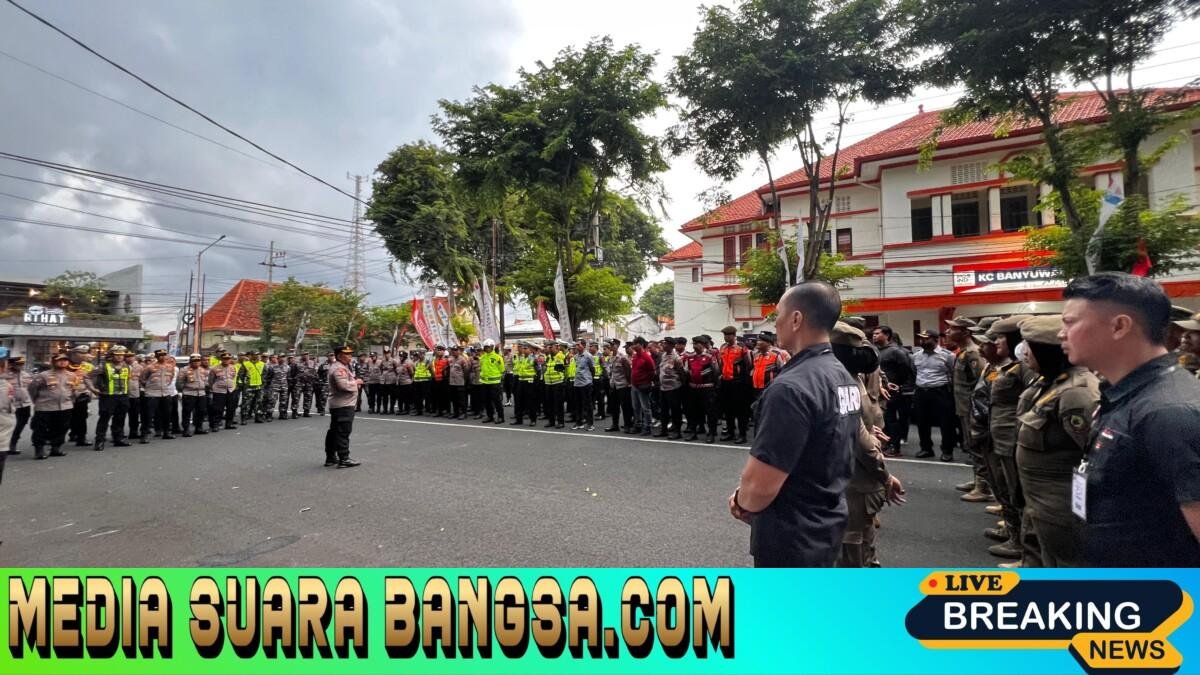 Polresta Banyuwangi Terjunkan Ratusan Personel, Perayaan Harjaba ke-254 Berlangsung Kondusif