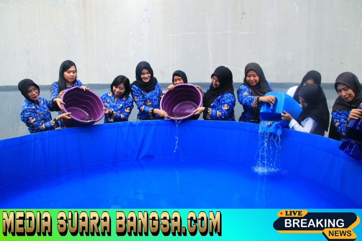 Dukung Ketahanan Pangan dan Optimalkan Pembinaan Kemandirian, Lapas Banyuwangi Lepas Lima Ribu Bibit Lele