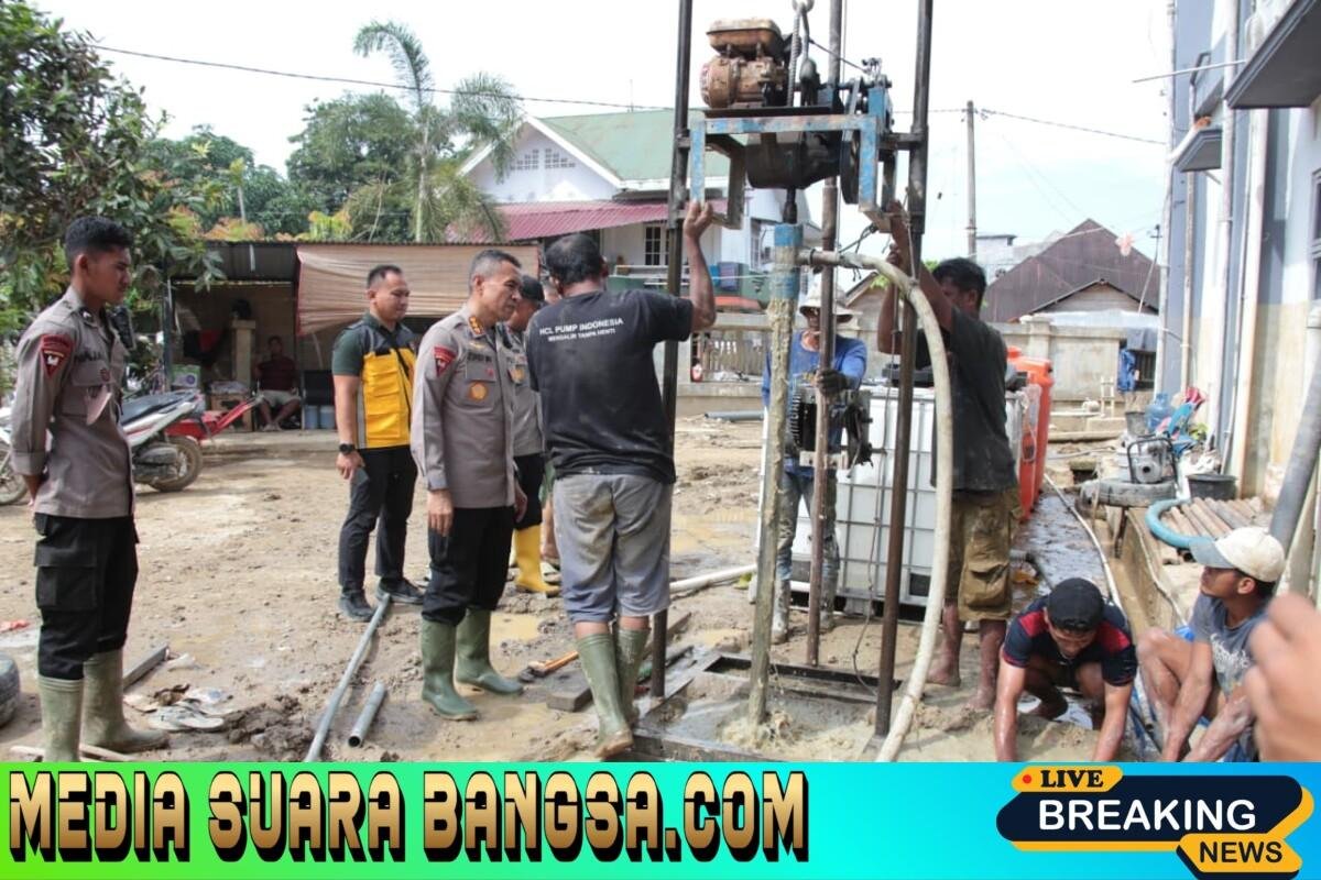Polri Terus Kebut Pembangunan Sumur Bor di Berbagai Fasilitas Umum di Aceh Tamiang
