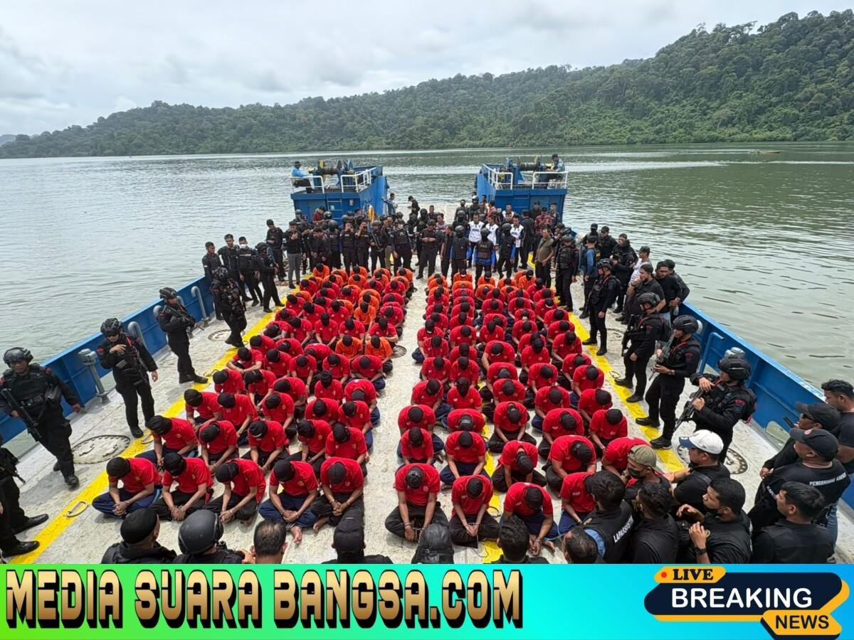 PINDAHKAN LAGI 130 WARGA BINAAN HIGH RISK KE NUSAKAMBANGAN, TOTAL SUDAH 1882