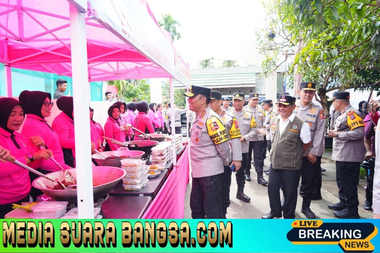 Wakapolri Tinjau Dapur Umum Bhayangkari dan Resmikan Sumur Bor di Huntara Asam Pulau