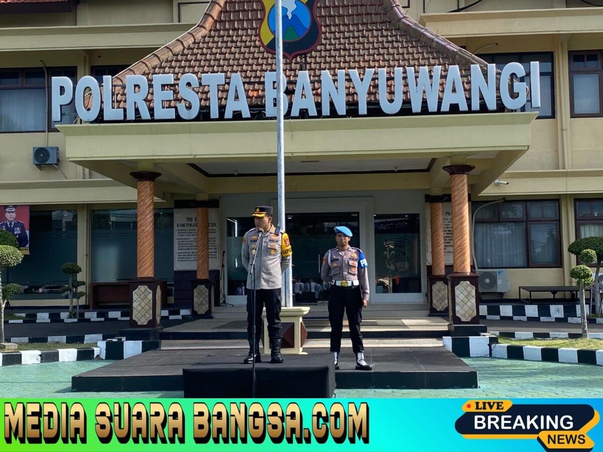 Apel Jam Pimpinan, Kapolresta Banyuwangi Tekankan Soliditas dan Komitmen Jaga Kamtibmas