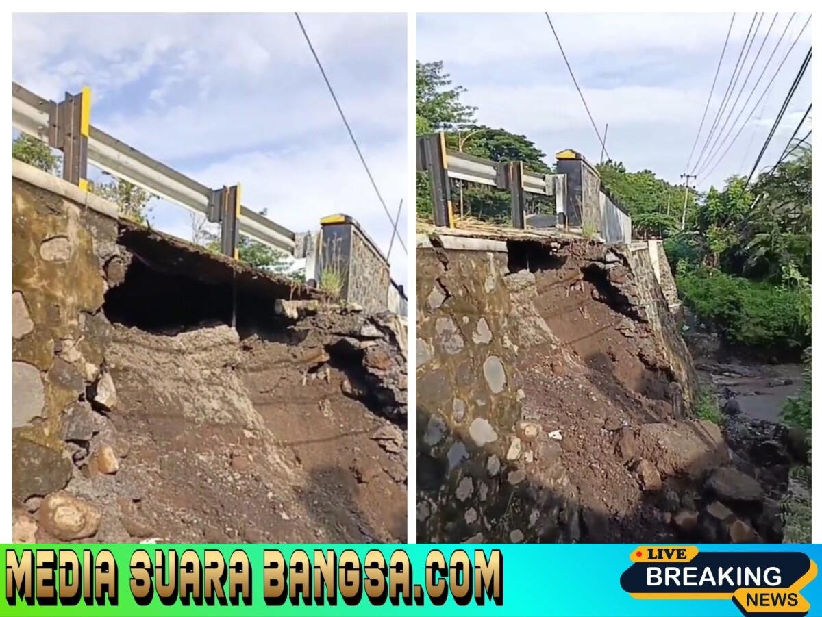 Jembatan Baru di Desa Alasbuluh Alami Longsor, Diduga Alami Kegagalan Fungsi Konstruksi