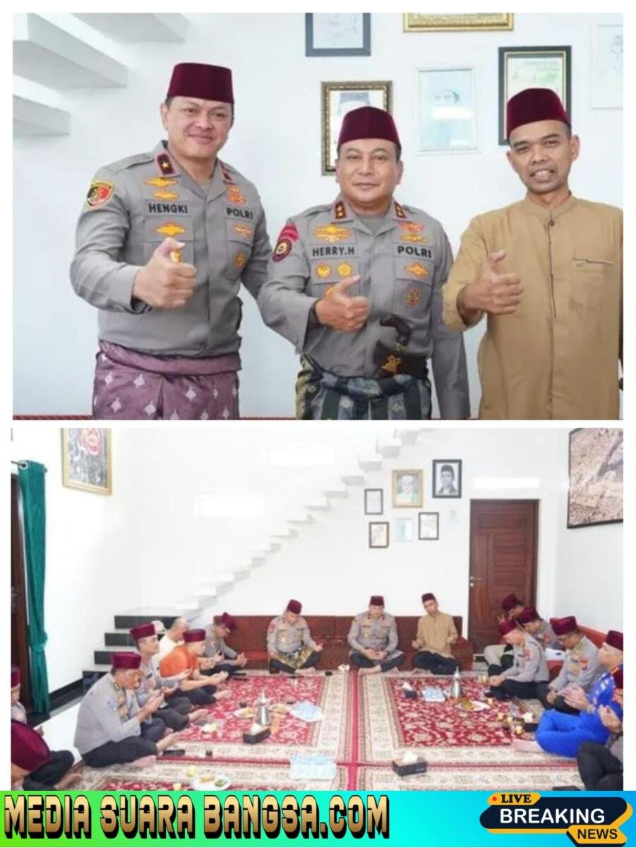 Kapolda dan Wakapolda Riau Bersilaturahmi dengan UAS, Perkuat Sinergi Ulama dan Umara Jaga Kamtibmas
