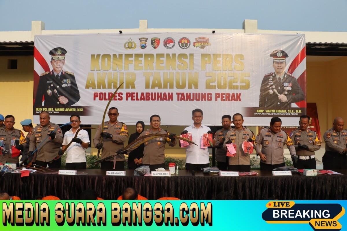 Polres Pelabuhan Tanjung Perak Berhasil Tekan Angka Kriminalitas Hingga 13 Persen di 2025