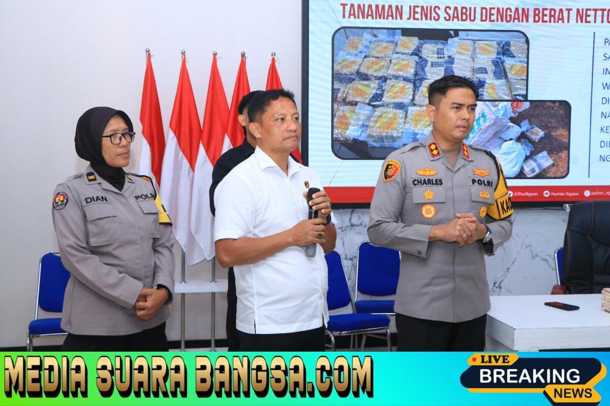 Polres Ngawi Gagalkan Peredaran Narkoba Jenis Sabu Senilai 3 Miliar
