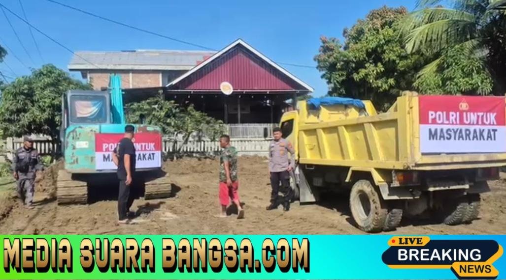 Bantuan Alat Berat Kapolri Dukung Pembersihan Lumpur Pasca Banjir di Pidie