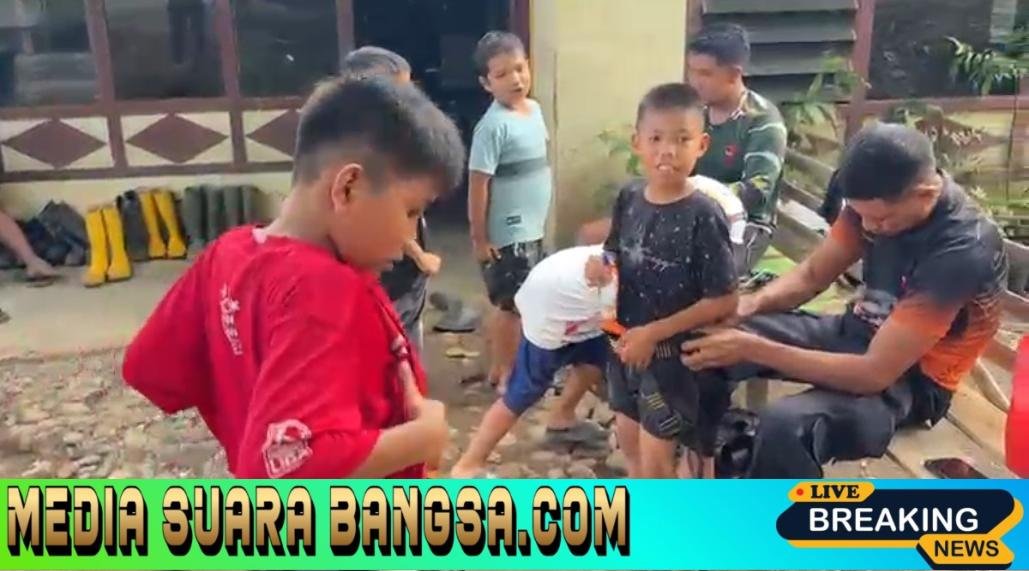 Brimob Polri Laksanakan Trauma Healing Anak Terdampak Bencana di Kabupaten Agam