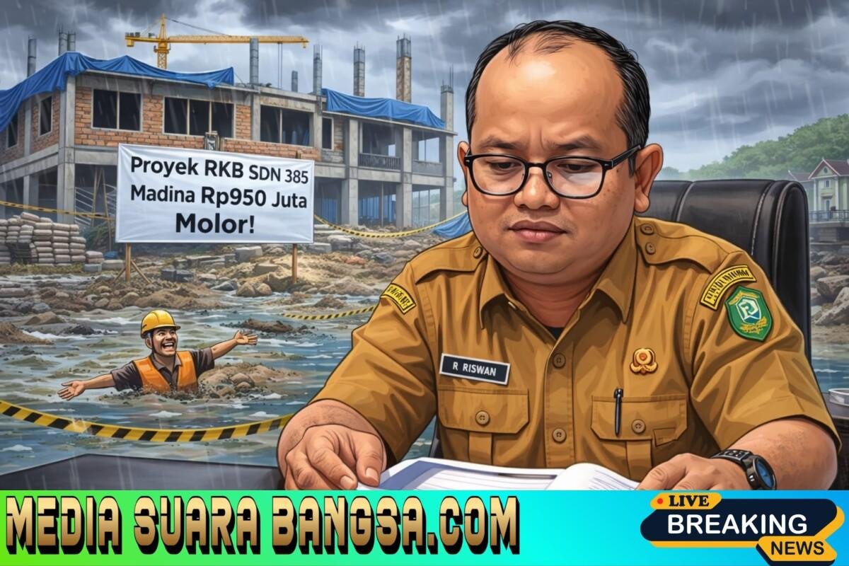 Proyek RKB SDN 385 Madina Rp950 Juta Molor, Diperpanjang hingga Februari 2026 dan Terancam Sanksi Tegas