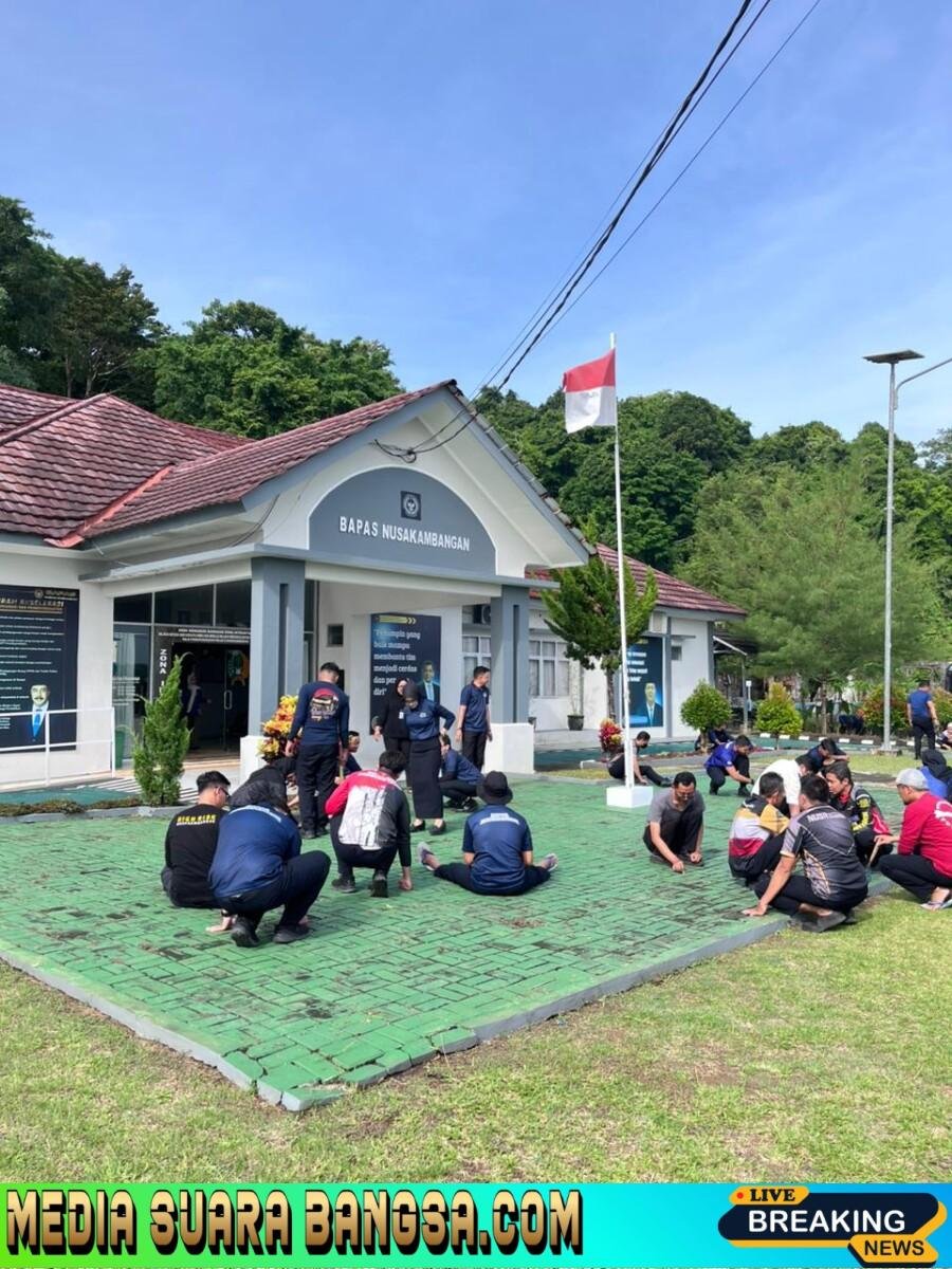 Wujudkan Lingkungan Kerja Nyaman, Bapas Nusakambangan Lakukan Kerja Bakti