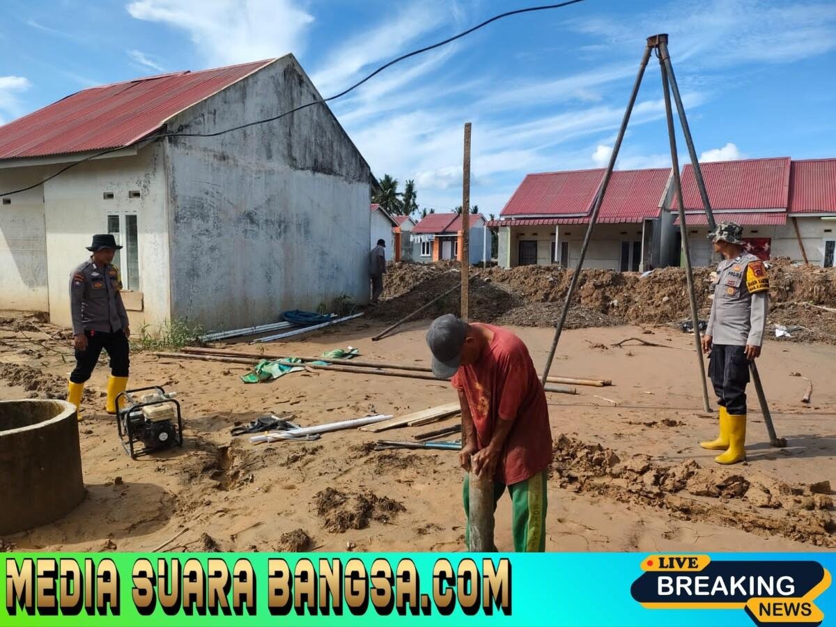 Polri Bangun Puluhan Sumur Bor, Warga Padang Pariaman Mulai Nikmati Air Bersih Pascabencana