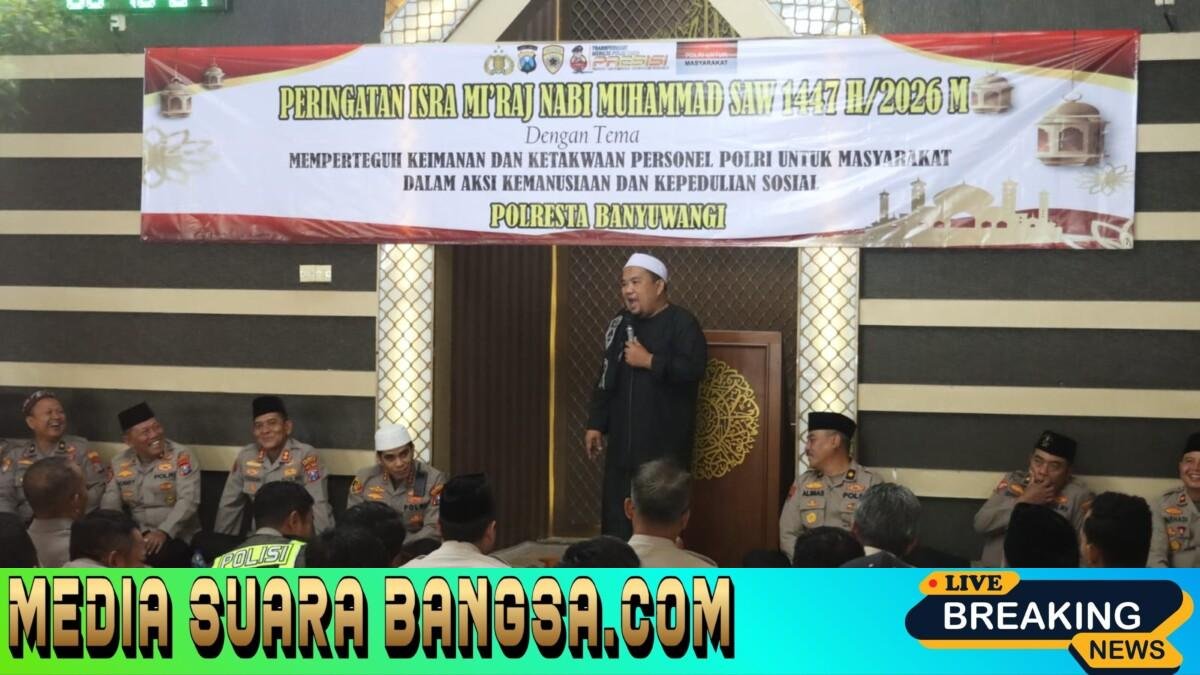 Polresta Banyuwangi Gelar Peringatan Isra Mi’raj 1447 H; Perkuat Spiritual dan kepedulian sosial