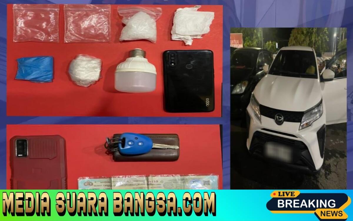 Polres Pasuruan Kota Ungkap Peredaran Narkoba 2 Tersangka dan Sabu 45,76 gr Diamankan