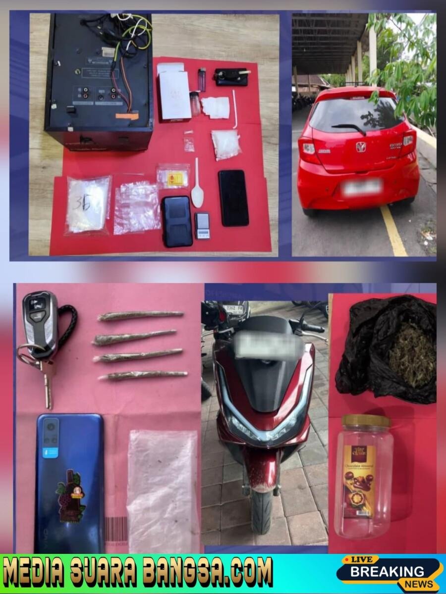 Dua Hari Polres Pasuruan Kota Ungkap Dua Kasus Narkotika Jenis Ganja dan Sabu