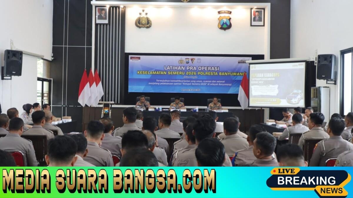 Polresta Banyuwangi Gelar Latpraops Keselamatan Semeru 2026