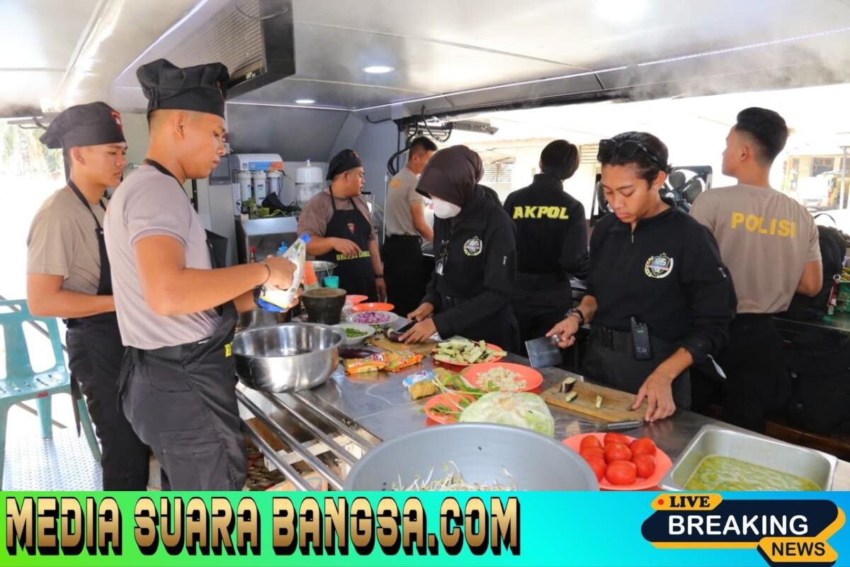 Hari ke-6 Latsitardanus 2026, Taruna Akpol Masak di Dapur Lapangan untuk Ratusan Warga Aceh Tamiang