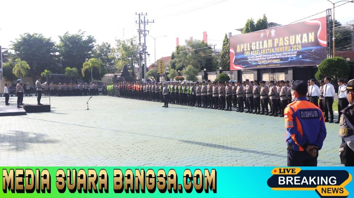 Polresta Banyuwangi Gelar Apel Pasukan Operasi Keselamatan Semeru 2026
